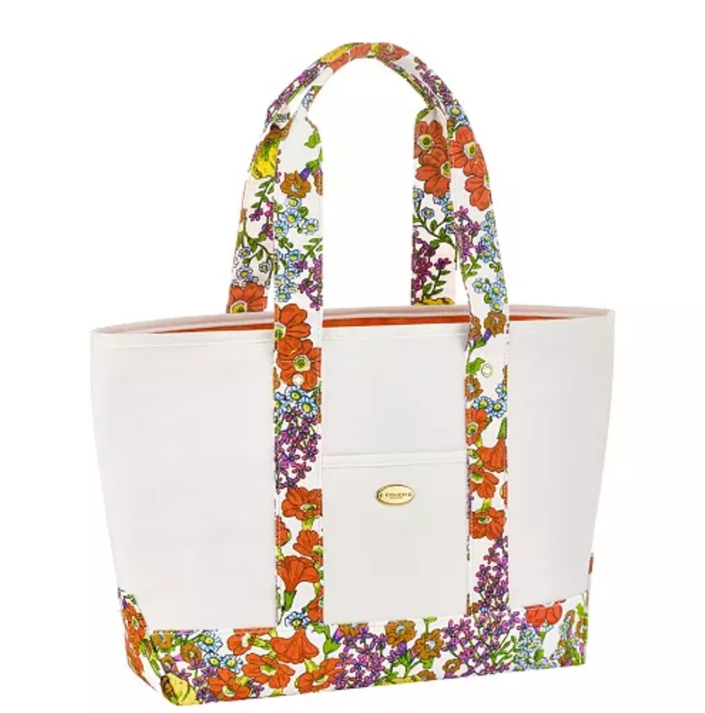 Coach White Floral Women's Tote Bag